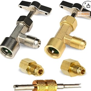 Ensemble de vannes de climatisation automobile R134 en laiton 134-22 avec joint pour le chargement de fréon - Product Image 1