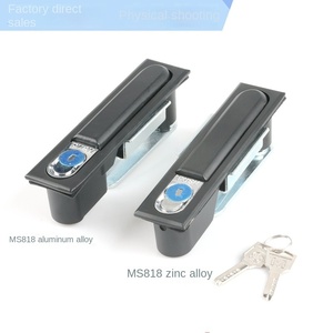 Cerradura de puerta de Panel de armario Industrial, botón pulsador de aleación de aluminio/zinc, manija abatible de puerta de armario electrónico, cerradura plana - Product Image 2