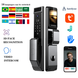 Cerradura Inteligente con Reconocimiento Facial y de Venas de la Palma, con <span class=keywords><strong>Contraseña</strong></span> de Huella Dactilar para Puerta de Casa, Controlada por la Aplicación Tuya, Cerradura de Puerta con Cámara - Product Image 2