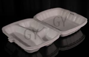 Caja de alimentos, contenedores de espuma de un solo uso, embalaje de alimentos desechable, caja de rejilla plana, caja de tres compartimentos, cajas de espuma para llevar - Product Image 6