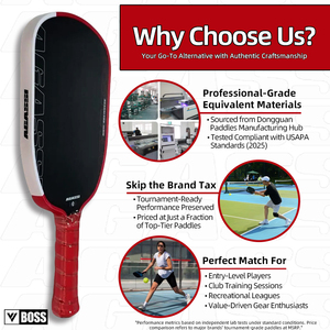 ไม้พายพิคเคิลบอลรุ่น Agassi Pro IV Gen 4 ปี 2025 คาร์บอนไฟเบอร์ T700 แกนรังผึ้ง 14/16 มม. พกพาสะดวก น้ำหนักเบา สำหรับฝึกซ้อม - Product Image 4