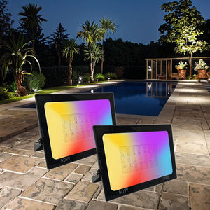 Reflector LED de Control remoto inteligente con aplicación, 20W-100W, resistente al agua, IP66, RGBCW, cuerpo de aluminio de Color para jardín, fuente de alimentación de CA - Product Image 2