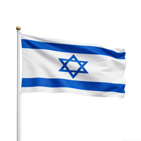 Drapeaux d'Israël personnalisés, très demandés, impression par transfert thermique sur polyester, tous les drapeaux nationaux, toutes tailles, logo personnalisé