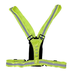 Khả năng hiển thị cao chạy vest cho đêm đi bộ Led phản quang chiếu sáng vest dây đai đàn hồi có thể in thể thao giải trí - Product Image 5