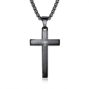Shengwen Simple Mode Unique <span class=keywords><strong>Croix</strong></span> Collier Pendentif <span class=keywords><strong>Christ</strong></span> <span class=keywords><strong>Croix</strong></span> Avec Chaîne Pour Hommes Et Femmes - Product Image 3