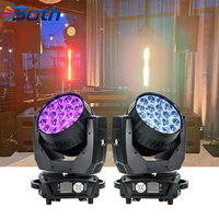Luz Móvil LED Aura 19x15W RGB Wash con Zoom, Control DMX512/Activación por Sonido, Clasificación IP33, Acero Inoxidable, 50000 Horas de Duración, para Escenarios