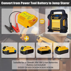 Câbles de démarrage 11AWG pour batteries <span class=keywords><strong>Dewalt</strong></span> 18V 20V, démarreur 30A - Product Image 5