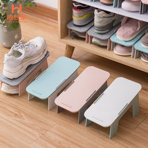 Henxiangjia Stackable <b>Shoe</b> <b>Rack</b> 2 Tier Pink Modular Space Saving Storage For Home Dormitory <b>Shoes</b> - Product Image 3