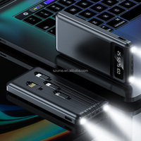Batterie Li-Polymère à Quatre Câbles, Affichage Numérique LED, 10000mAh, Power Bank Type-C, Prêt à la Vente