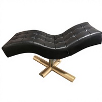 Fauteuil de spa facial ergonomique hydraulique moderne en cuir synthétique, lit de lifting pour artiste en cils, ensemble chaise et table de massage, lit pour extensions de cils en métal