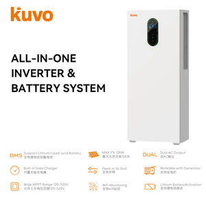 Sistema de Almacenamiento de Energía Solar KUVO de Fábrica, Personalizado, con Doble Salida de CA, Todo en Uno, con Cargador Solar Integrado, 12KW 32KWH - Product Image 2