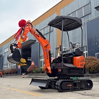 LIVRAISON GRATUITE Mini-excavatrice 1,5 tonne avec moteur Kubota, nouvelle pelle sur chenilles en acier, excavatrice compacte agricole 1 tonne 2 tonnes à vendre