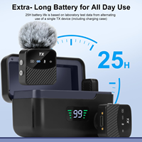 Micrófono Lavalier Inalámbrico Mini, Micrófono de Solapa Inalámbrico para iPhone/Android/Tabletas, Mini Micrófono Magnético con Estuche de Carga