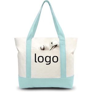 Sac fourre-tout en toile miniature personnalisé avec logo brodé, réutilisable, avec poche pour un usage quotidien, sac fourre-tout miniature tendance - Product Image 1