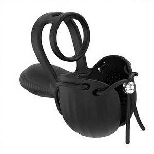 Neuer Ferngesteuerter Silikon-Vibrationsring für Paare mit Kugelstimulation und Penisverschluss - Product Image 4