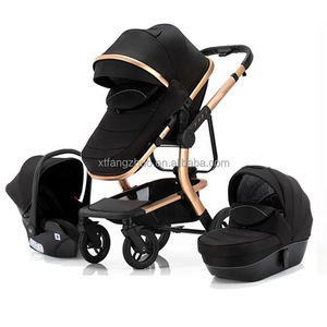 Cochecito Fangzhuo 3 en 1: Portabebés + Silla de Paseo + Silla de Auto, con Marco de Aluminio, Cuatro Ruedas de Goma - Product Image 1