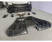 Body Kit Serat Karbon Asli Gaya Gt3RS untuk Bumper Belakang dan Pipa Knalpot Porsche 911 992