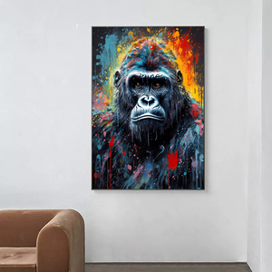 Acuarela mono serpiente León <span class=keywords><strong>Tigre</strong></span> Animal retrato póster <span class=keywords><strong>lienzo</strong></span> pintura abstracta Graffiti pared arte para sala de estar decoración del hogar - Product Image 4