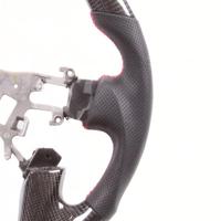 Volant de direction en fibre de carbone véritable avec LED et affichage de la vitesse pour Nissan Patrol Y62 2012-2021, cuir noir, volant de direction sport pour voiture