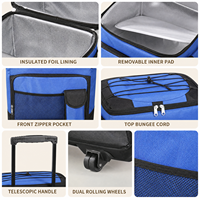 Bolsa Refrigerante con Ruedas y Aislamiento de Gran Capacidad (42L), Plegable, para Pesca, Camping, Entrega de Comida