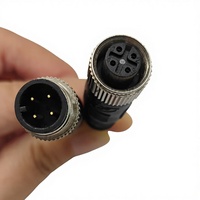 Câble Connecteur Aviation M15 Étanche IP67 en Acier Inoxydable, 4 Broches, Noyau en Cuivre, Mâle-Femelle, pour Capteur de Puissance