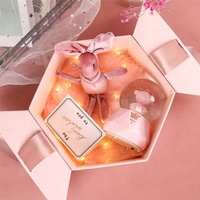 Großhandel Custom Luxus Ich liebe dich Blume Geschenk box Verpackung Valentinstag konservierte Rose Acryl Blumen box