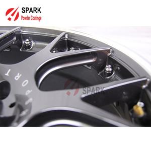 Recubrimiento en Polvo <span class=keywords><strong>Fluorescente</strong></span> Negro Plateado A7603Y, Efecto Cromo Súper Negro, Gris Ahumado, Azul, Rojo, Rosa, Morado, Oro Rosa, Cobre - Product Image 2