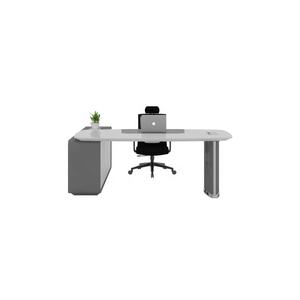 Fantaisie Président Chaise Artistique Blanc Noir Or Nordique à Foshan en forme de <span class=keywords><strong>l</strong></span> Home Corner Executive Acrylique Stand Marbre Bureau Bureau - Product Image 3
