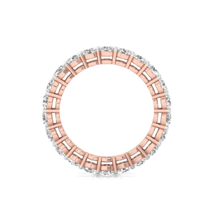 Bague de luxe en or plaqué 10 carats avec diamant de laboratoire rond, élégante, pour mariage ou anniversaire, design classique pour femme - Product Image 2