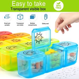 Wholesales New Product Colorful 21 Cases Plastic Monthly Pill Box - Product Image 4