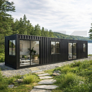 Casa Prefabricadas De Lujo深灰色现代豪华改装集装箱房，带卧室浴室和厨房 - Product Image 2
