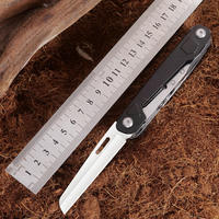 Outil multifonction de survie en camping 8 en 1, couteau pliant EDC, lame de scie, tournevis, acier inoxydable, ensemble d'outils tactiques, ouvre-bouteille