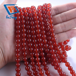 Perles en cornaline <span class=keywords><strong>rouge</strong></span> en gros, 6, 8, 10 mm, perles rondes en <span class=keywords><strong>pierre</strong></span>, pour la fabrication de bijoux - Product Image 3