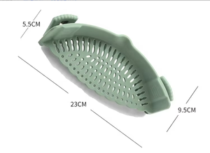 Wholesale Rice Fruits Spaghetti Pasta Noodle & Vegetable Colander <b>Snap</b> Clip on Drain Strainer Basket 2 Convenient Kitchen Use - Product Image 5