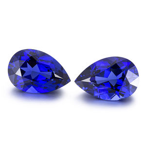 ジュエリー作りのためのカラープレイ付きベストルースロイヤルブルーサファイアラボ作成梨カット宝石 - Product Image 3