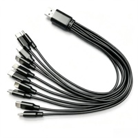 Câble répartiteur USB-A vers USB-C Type-C T-250, 10-en-1, multi-charge pour téléphones, tablettes et autres appareils