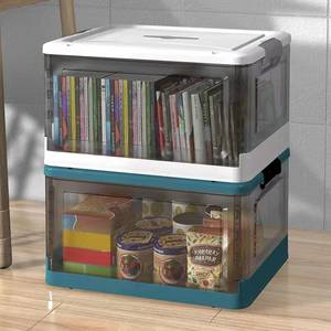 Box 2022 New Design Sundries Bins Containers With Lid Organizers Toys Cloth Transparent Clear Household Storage Foldable Plastic Box