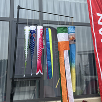 Drapeaux de carpes ventuelles de style japonais personnalisables pour la fête des garçons, bannières de guide touristique japonaises en polyester pour jardin et cour