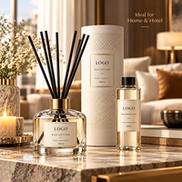 Diffuseur de parfum moderne nordique en verre ambré 500 ml, diffuseur d'huiles essentielles à longue durée de vie, parfum frais pour salon, bureau, cadeau