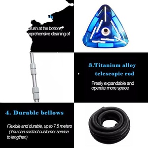 地上プール用のパワーサクション200 Wポンプ10 mワイヤープールクリーナーを処理します - Product Image 3