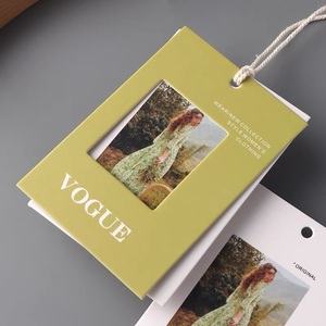 Tùy chỉnh được thiết kế <span class=keywords><strong>kraft</strong></span> giấy treo thẻ với kim loại dây giày chuỗi cho quần áo túi giày-miễn phí in với logo tên thương hiệu thẻ - Product Image 3