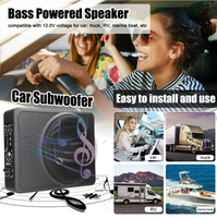 Amplificateur de caisson de basses de voiture RC 10 pouces actif mince intégré sous le siège 300watts basse professionnelle