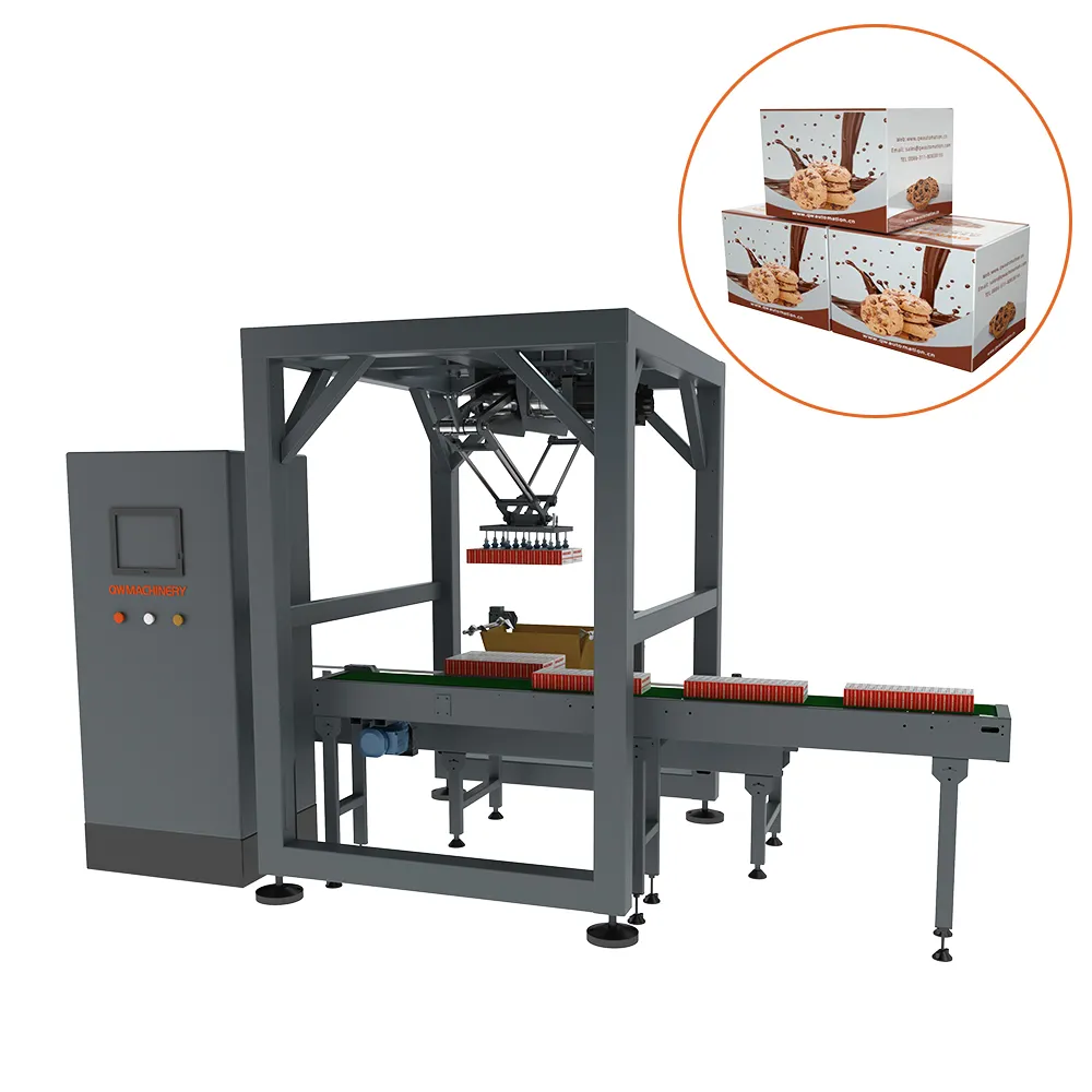 Automatic Finishing Packing Line Food Box Top Loading Put in the Carton Box