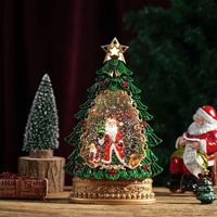 Décorations de Noël scintillantes les plus vendues : Scène de neige, sapin de Noël, Père Noël, en plastique avec fonction de décompression