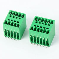 RS 15EDGRH-3.81mm Connecteur mâle à angle droit à deux niveaux, bornier enfichable, PA66 300V Vert 8A