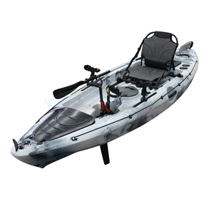 Kayak modulaire à pédales facile à transporter, canoë 1 personne, kayak 2 sections, kayak de pêche détachable avec moteur - Product Image 2