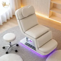 Table de massage électrique à 3 moteurs avec réglage en hauteur, revêtement en cuir PU, pour spa, thérapie faciale, usage commercial en salon