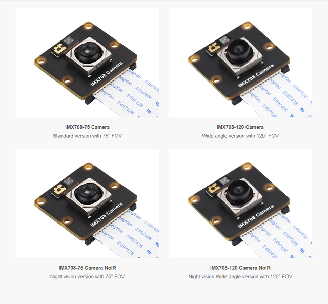 IMX708 12MP High Resolution Camera Module, Supports High Dynamic Range, Options for FOV and Night Vision Function