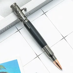 Factory Custom Hochwertige Geschenk Bolt Action Metall Messing Bullet Gun Pen Versand bereit Günstiger Preis Kugelschreiber für Souvenir