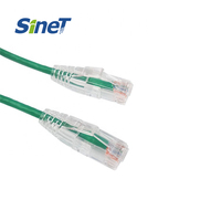 Kabel Ethernet ultra-tipis, kabel Gigabit CAT5e Rj45 4-pasang 28AWG tembaga CCA Slim Ethernet Cat5 & Cat6 pita LAN kabel Patch OEM Cat 6 UTP